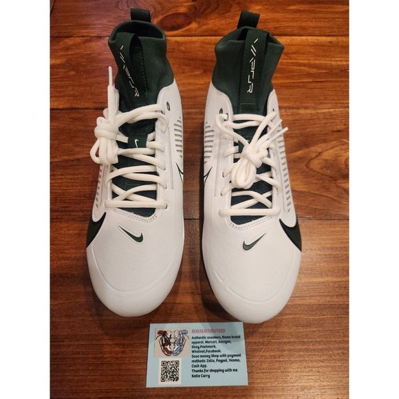 COPY - Nike Vapor Edge Pro 360 2 Football Cleats White Green Men's Size FJ1581-… - Picture 3 of 5